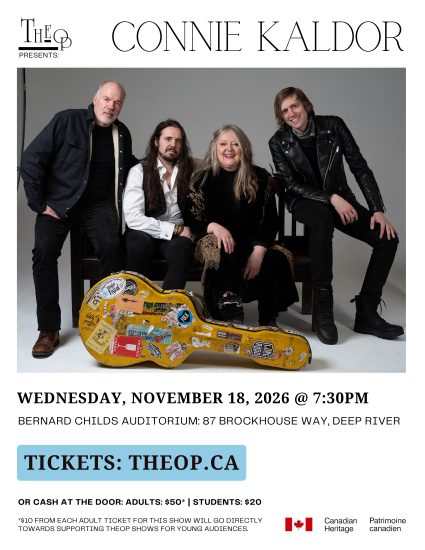 Connie Kaldor — Wed • Nov 18 • 7:30 PM — Deep River Community Church (tentative)